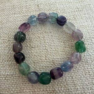 Fluorite Stretchy Beaded Bracelet